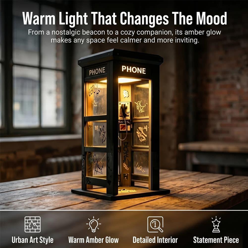 Retro Graffiti Phone Booth Tab - Battery Case Storage review and price