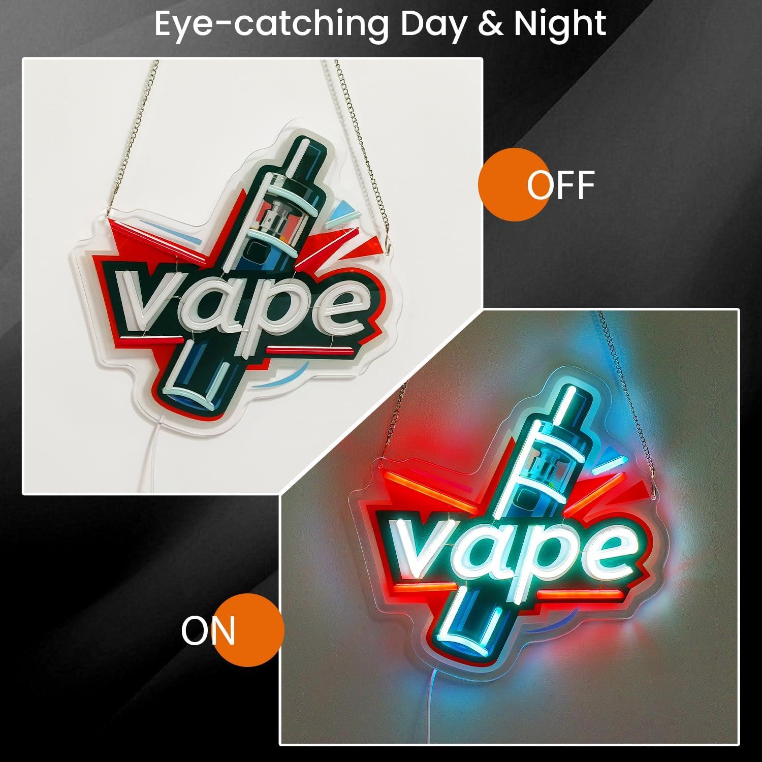 Vape Neon Sign USB Dimmable LE - Vaping Store review and price