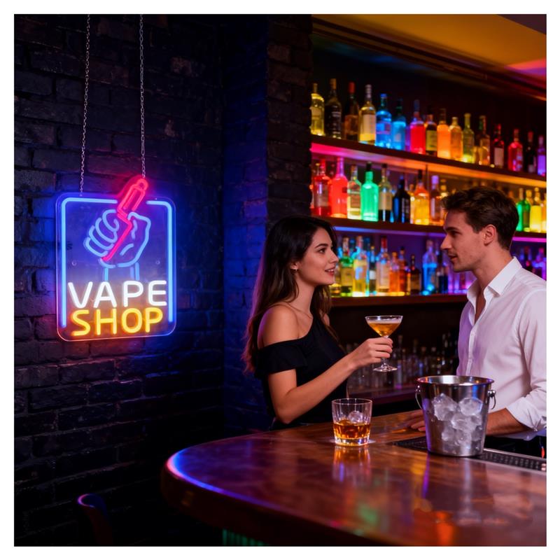 Vape Shop Neon Sign Hand Holdi - Vaping Store review and price